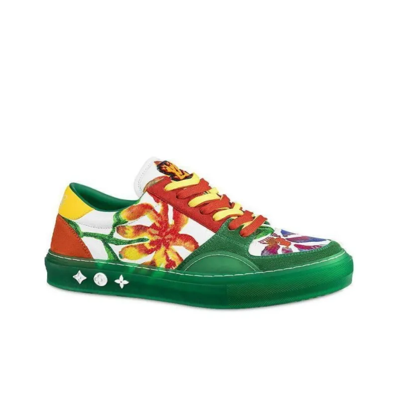 LOUIS VUITTON Ollie Richelieu Low-Top Stylish Skateboarding Shoes Men's Green-1