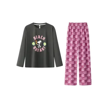 Gongdie x SNOOPY/ Pajama Set Women's Pink