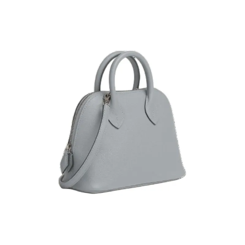 HERMES Bolide Evercolor Leather Bowling Bag Shoulder Bag Crossbody Bag Handbag Mini Women's 8U Bleu Glacier Blue-1