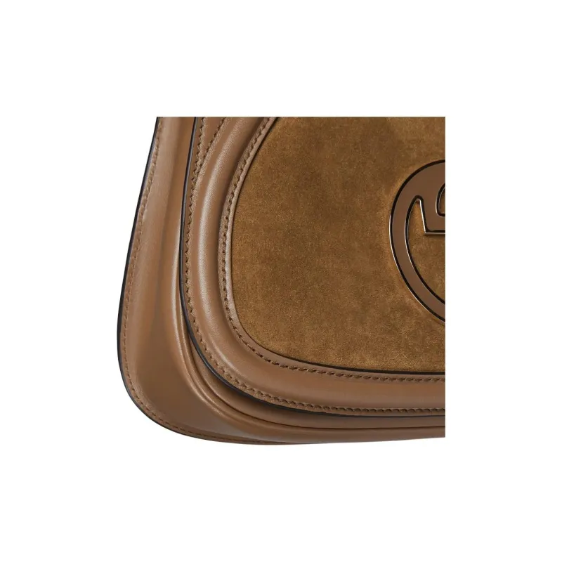 GUCCI Blondie Suede Shoulder Bag Crossbody Bag Small Size Women's Light Brown-5