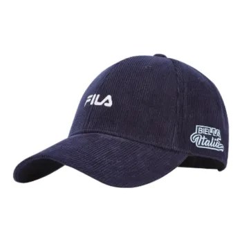 FILA Corduroy Baseball Caps Unisex Legend Blue