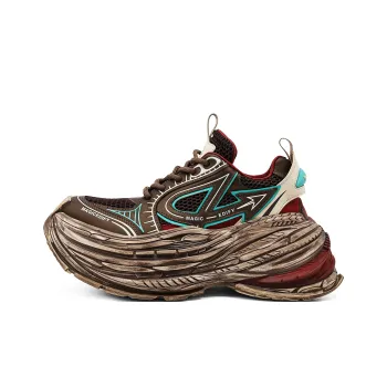 KMD Cushioning, Breathable, Height Increasing Low Top Chunky Sneakers Women's Coffee