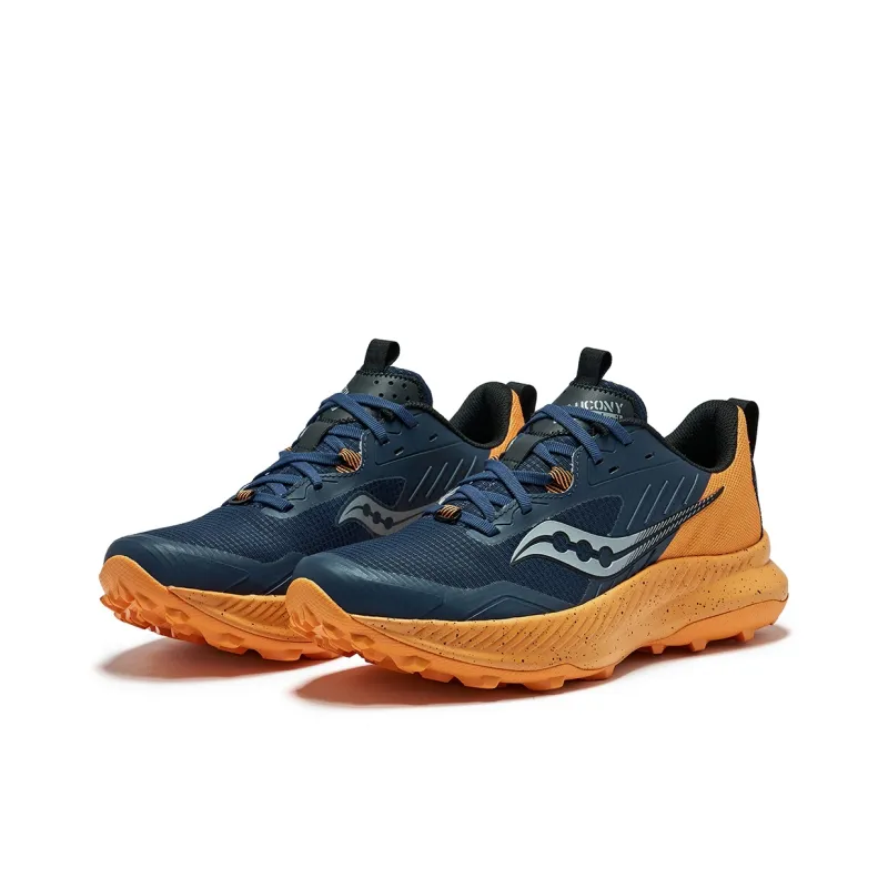 Saucony BLAZE TR Wear Resistant Low Top Running Shoes Men's Dark Blue Orange-2