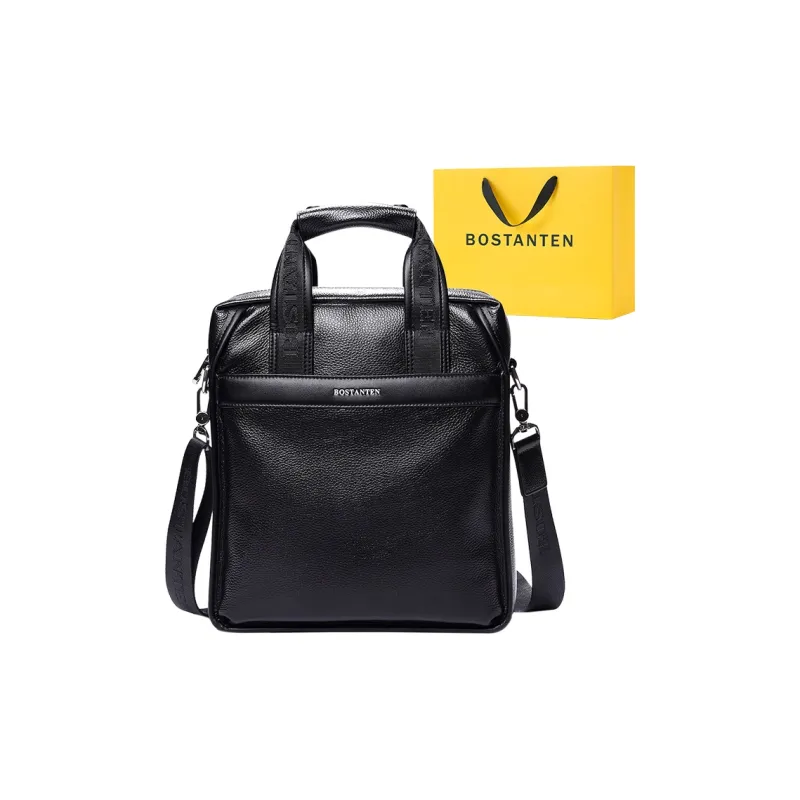 BOSTANTEN Leather One Shoulder Handbag Regular Men's Black/Coffee-0