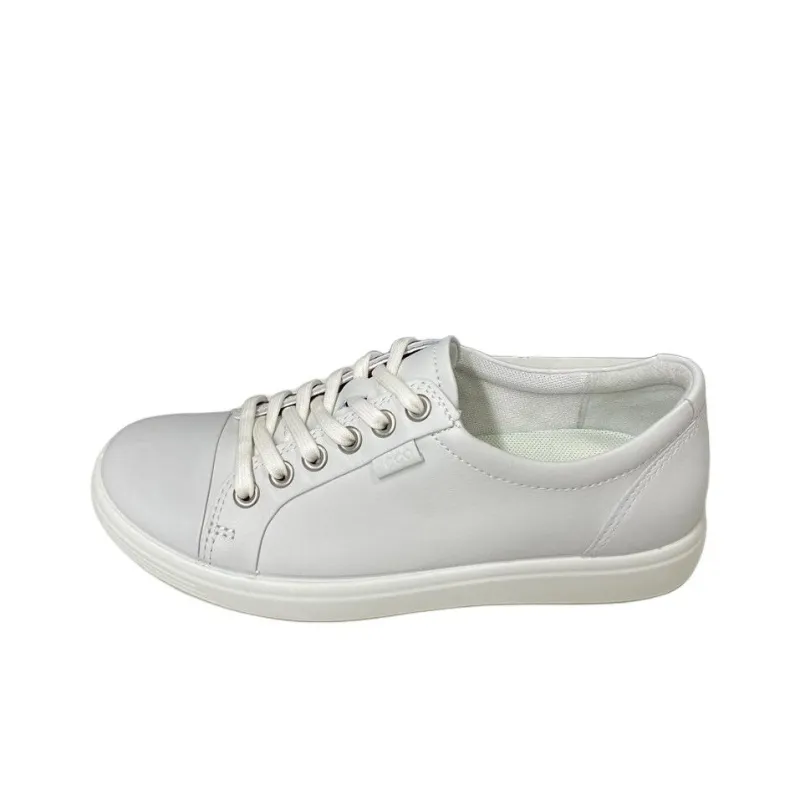 Ecco Soft 7 Slip Resistant Shock Absorbers With Abrasion Resistant Properties Low Top Skateboard Shoes Women's White-0