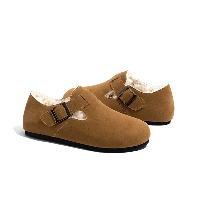 Old Meow Flat Round Tip Buckle Fully Enclosed Casual Shoes Women's-1
