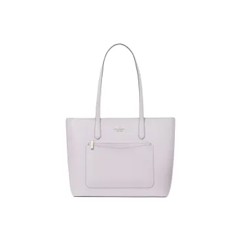 Kate Spade Staci Cross-Patterned PVC Tote Bag Shopping Bag Handbag Shoulder Bag Large Size Women's Lavender