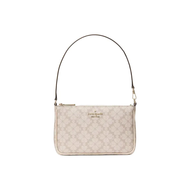 Kate Spade PVC Shoulder Bag Handbag Shoulder Bag Regular Women's Dark Beige Multicolor-0