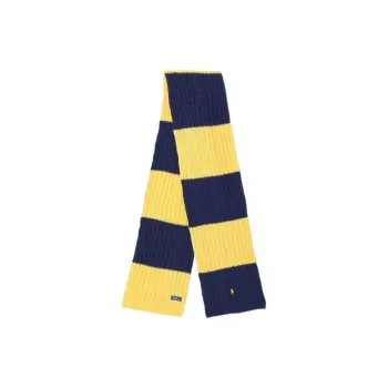 Polo Ralph Lauren Wool Knit Scarves Women's Yellow Blue