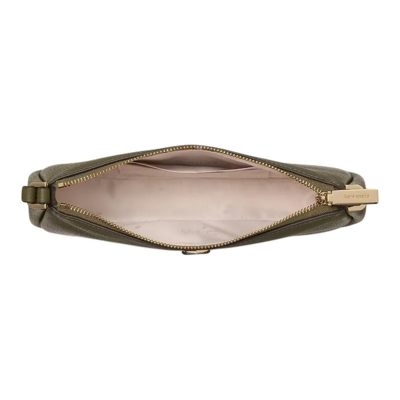 Kate Spade Litchi Grain Leather Shoulder Bag, Handbag, Shoulder Bag Women's Green-3