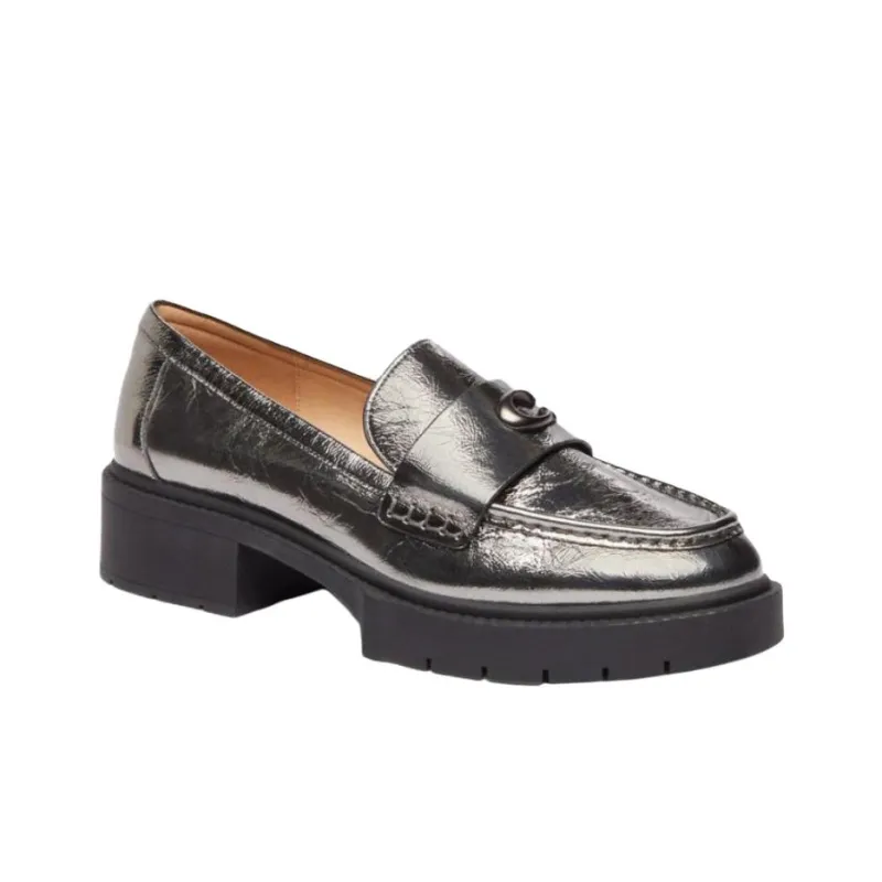 COACH Leah Loafers Women's Silver-2