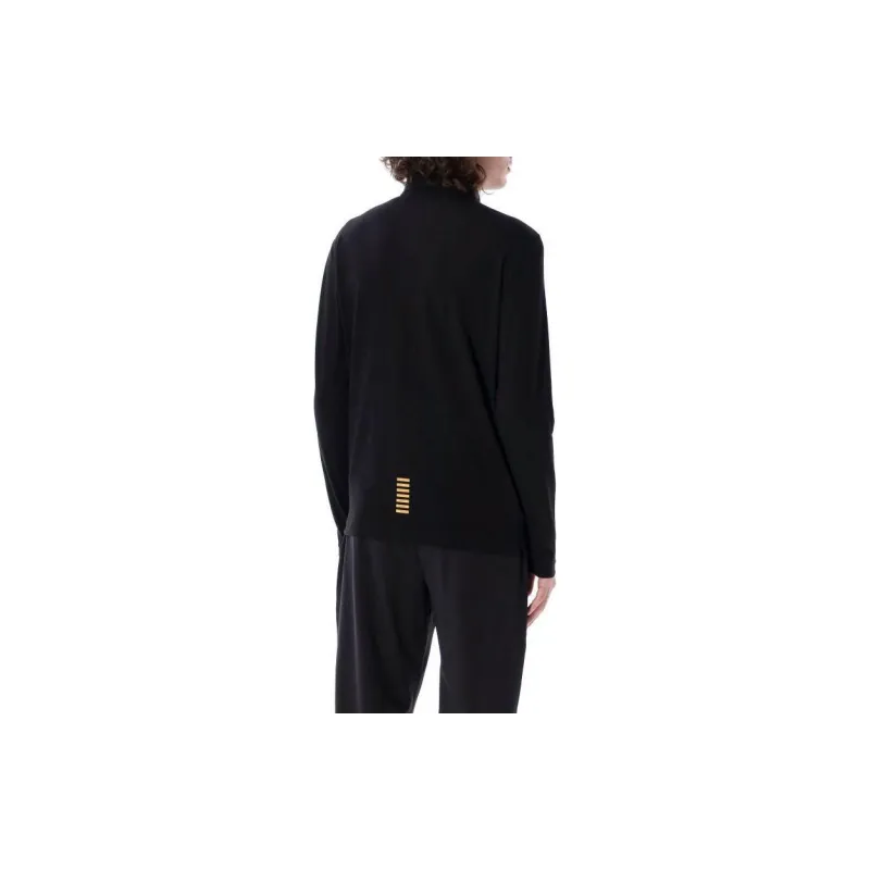 EMPORIO ARMANI Logo Printed Long Sleeved Polo Shirt-1