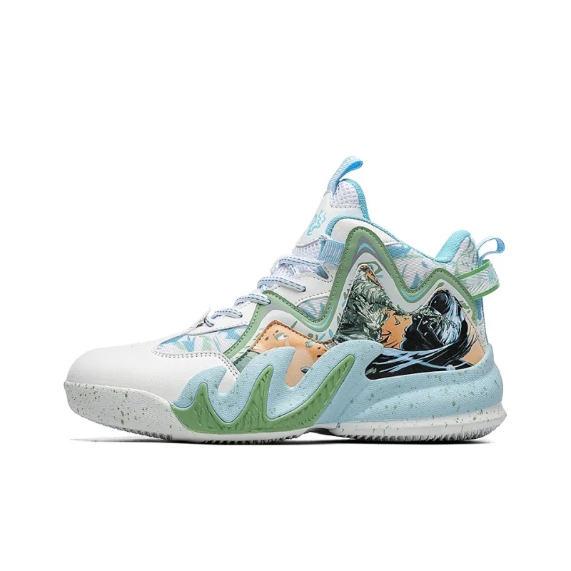 Wooden Rabbit Slip Resistant Mid Top Basketball Shoes Unisex-5