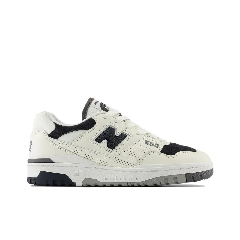 New Balance 550 White Black Suede-1