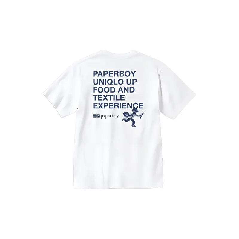 UNIQLO Paperboy Collaboration Edition T-Shirts Unisex White-1