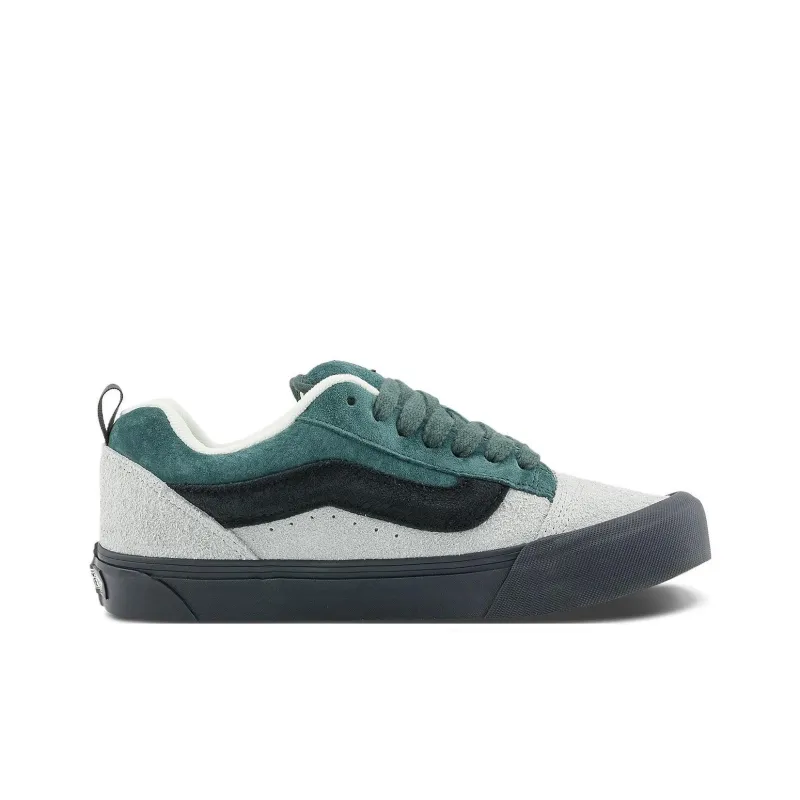 Vans Knu Skool Anti Slip Wear Resistant Low Top Skateboard Shoes Unisex Gray Green-1