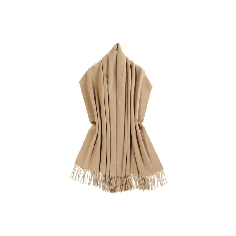 Shanghai Story Sheep Wool Knit Scarves Women's Red Shawl-2