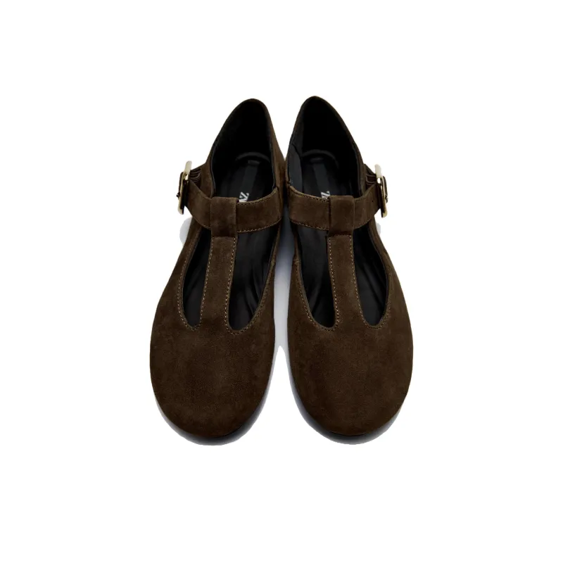 ZARA Casual Single Shoes Women's Brown-3