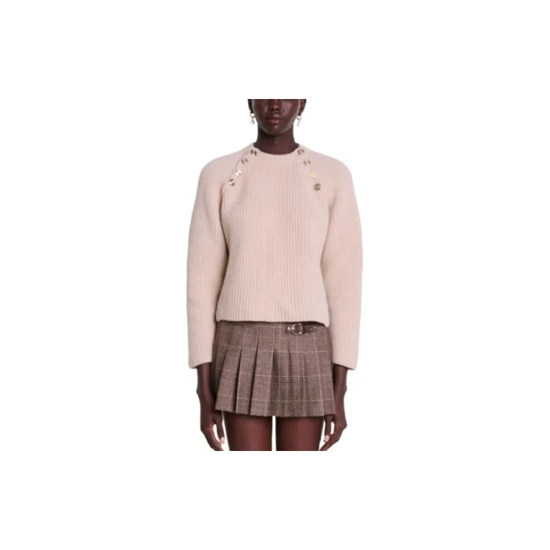 Maje Ribbed Wool Sweater-1