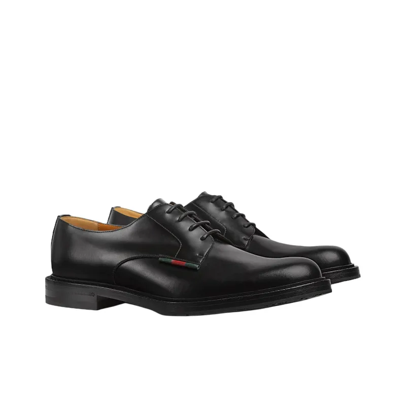 GUCCI Dress Shoes Men Low Top Black-2
