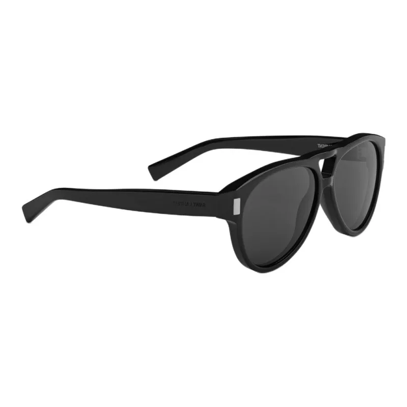 SAINT LAURENT Acetate Aviator Sunglasses Unisex Black-2