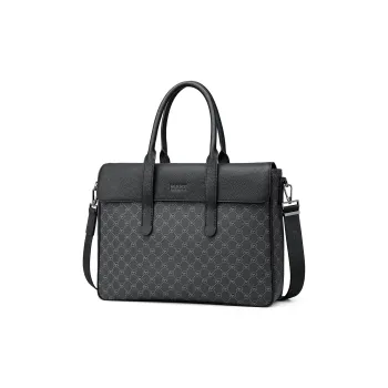 FAIRWHALE PVC Bonded Cow Leather Handbag Regular Men's Black