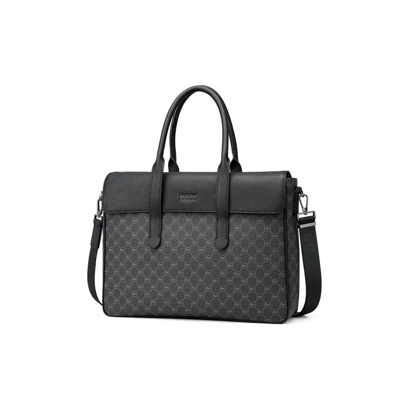 FAIRWHALE PVC Bonded Cow Leather Handbag Regular Men's Black-0