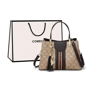 COMELY Synthetic Leather Mommy Bag Handbag Shoulder Bag Crossbody Bag Regular Women's Brown Rose & Brown