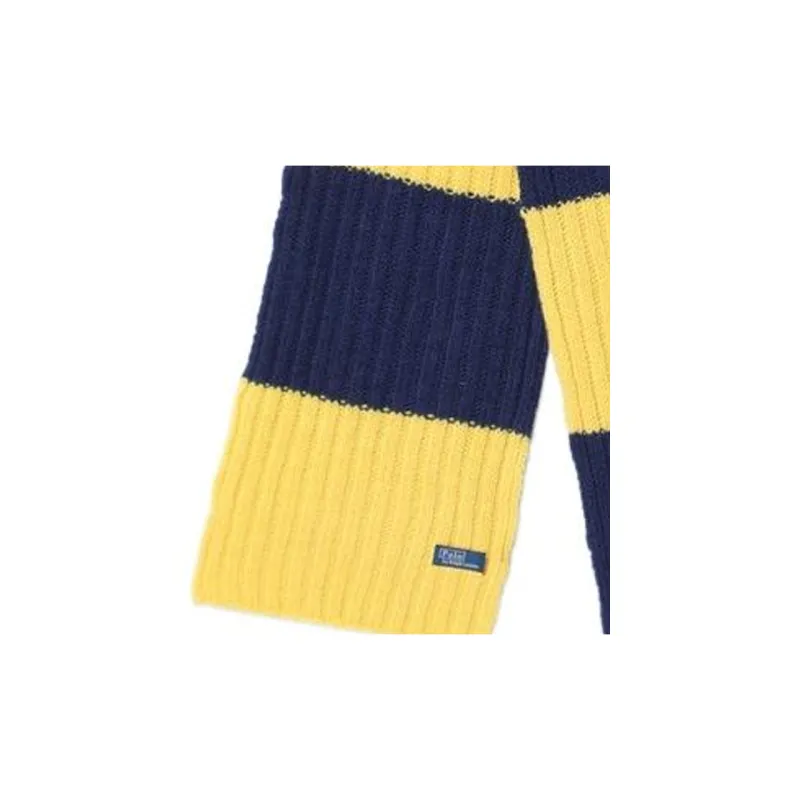 Polo Ralph Lauren Wool Knit Scarves Women's Yellow Blue-1