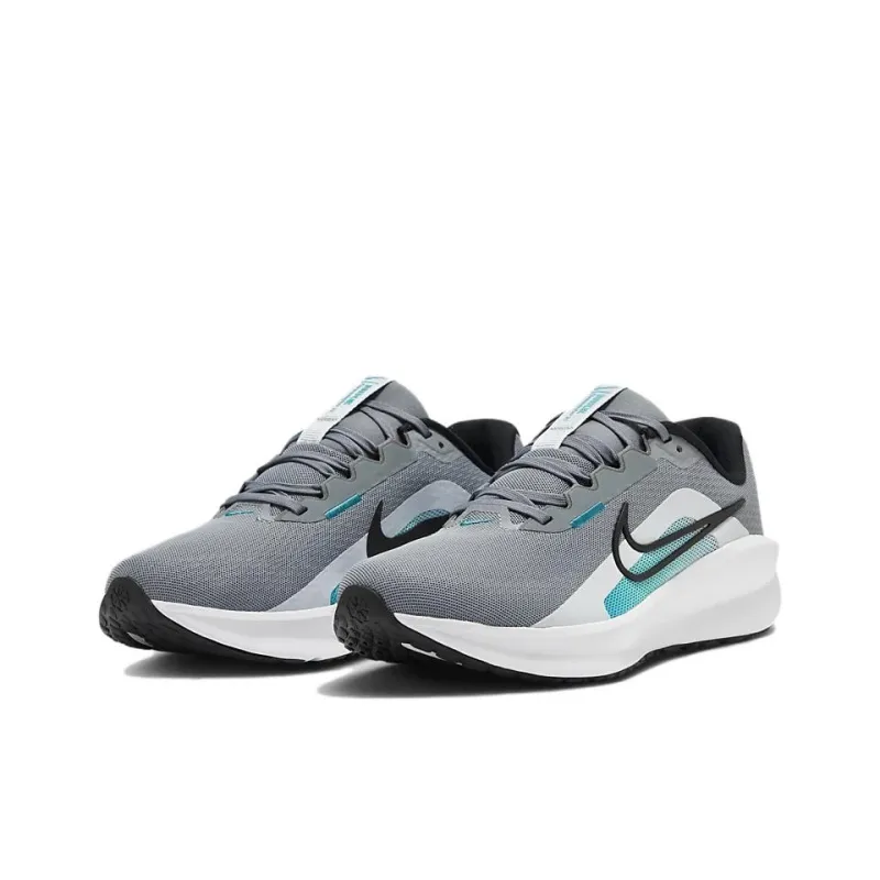 Nike DOWNSHIFTER 13 Anti Slip Wear Resistant Low Top Casual Running Shoes Men's Gray White Green-2