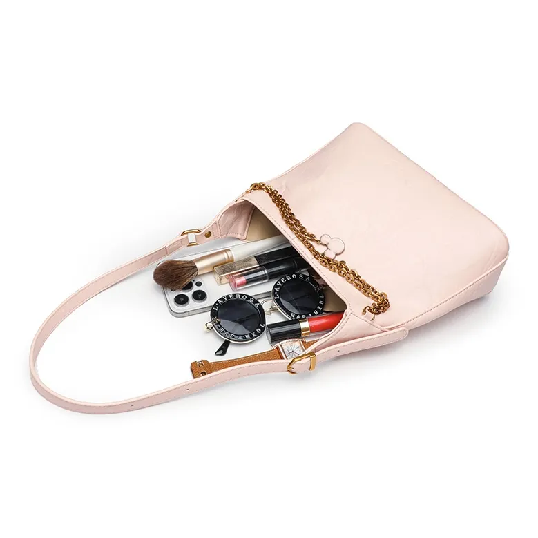 Disney Mickey Series PU Combo Bag, Tote Bag, Shoulder Bag Regular Women's Princess Pink-6