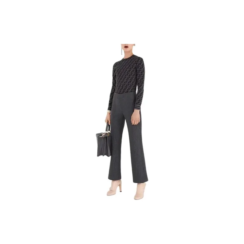 FENDI Knitwear Women's Black Gray Color-2