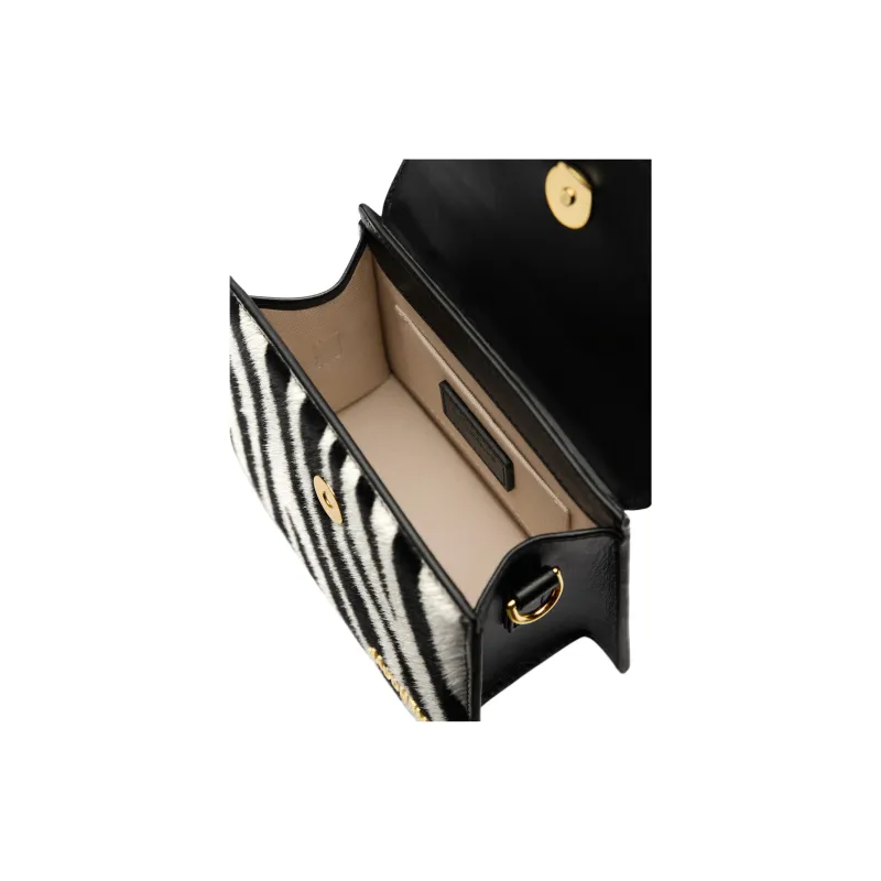 Jacquemus Horsehair Shoulder Bag Crossbody Bag Handbag Mini Women's Black & White-4