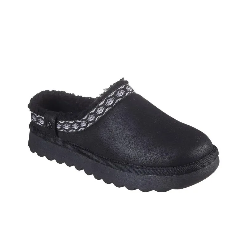 Skechers Cozy Abrasion-Resistant Slip-Resistant Wrap-toe Slippers Women's Black-2