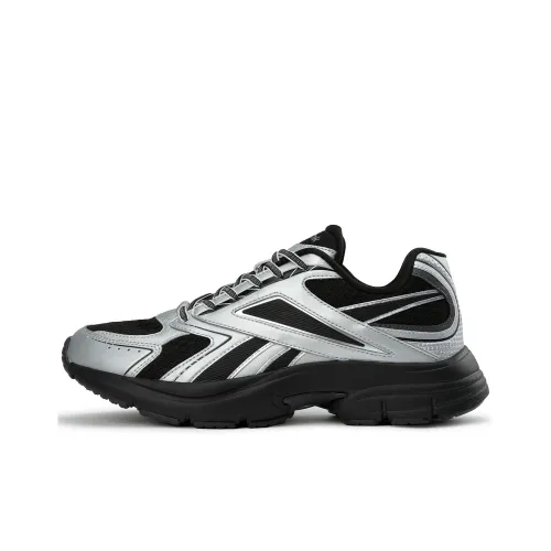 Reebok Anti-Slip And Wear-Resistant Breathable Low-Top Running Shoes Unisex Black Silver