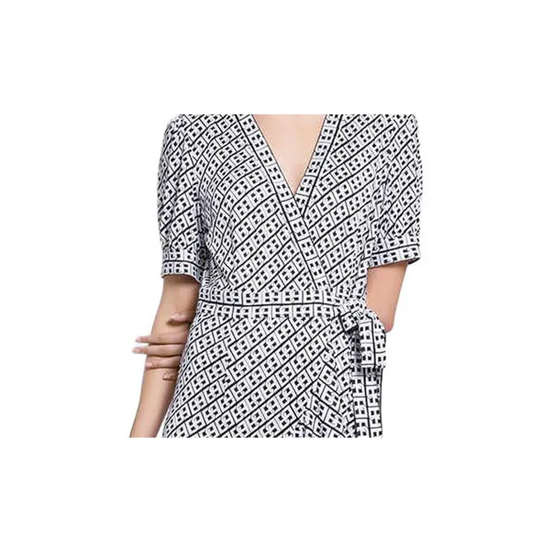 BESIONIA SS22 Short Sleeved Dress Women's Black White-4