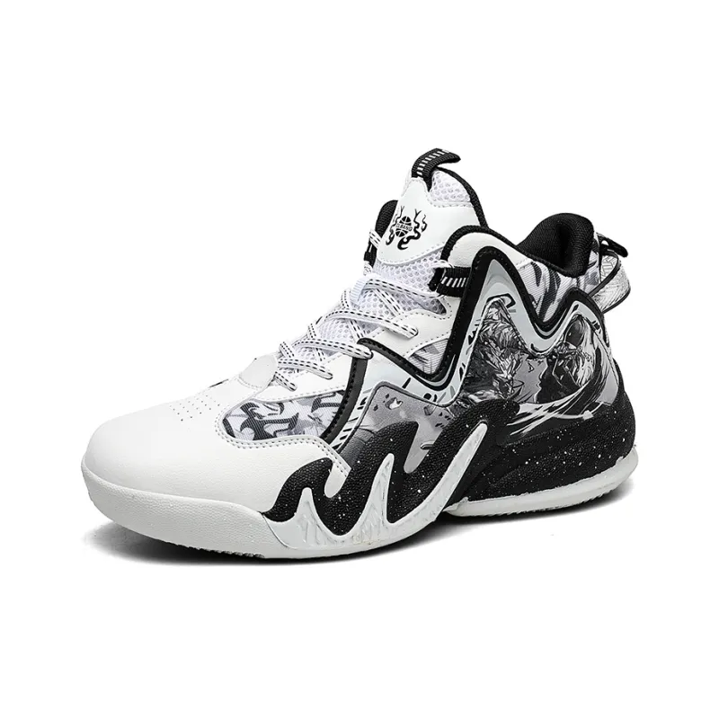 Wooden Rabbit Slip Resistant Mid Top Basketball Shoes Unisex-1