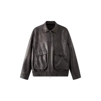 Organic Emotion OE Leather Jacket Unisex Dark Brown