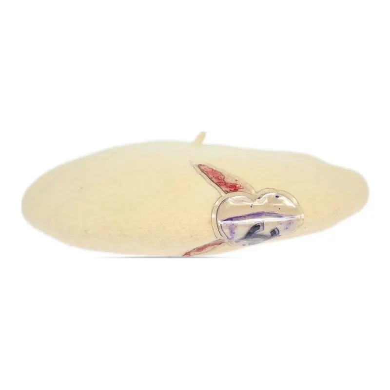 CHANEL Wool Berets Women's White-1
