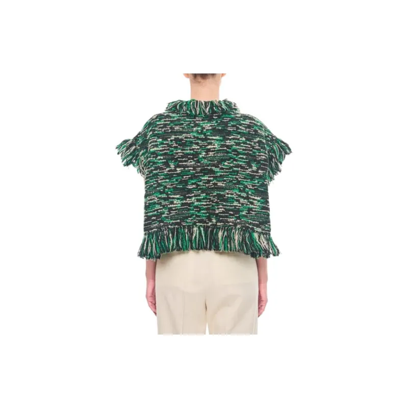 Sacai Fringed edge Knitted Jacket-1