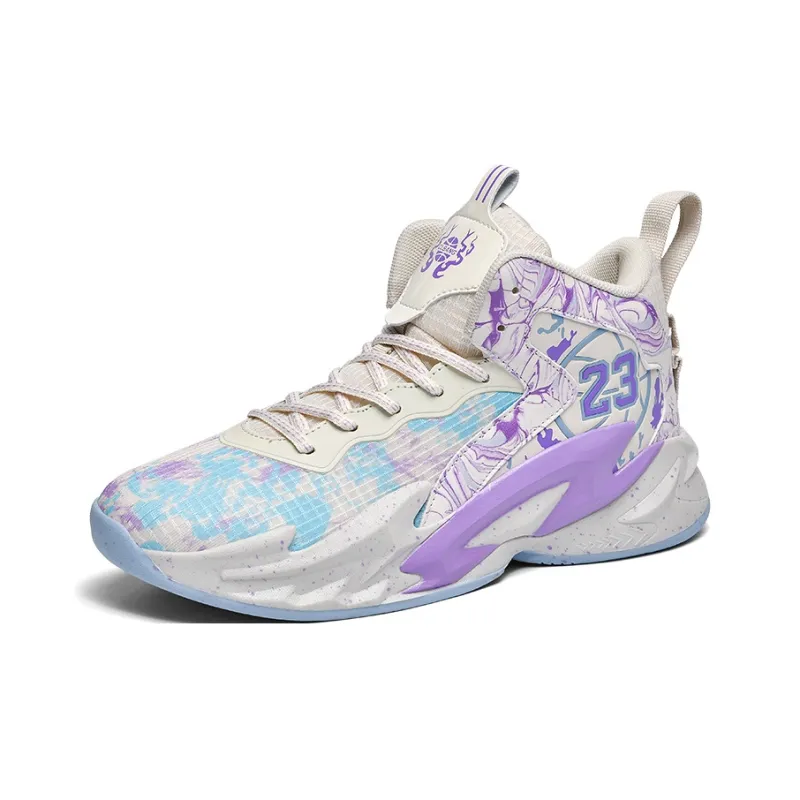 Wooden Rabbit Slip Resistant Mid Top Basketball Shoes Unisex-1