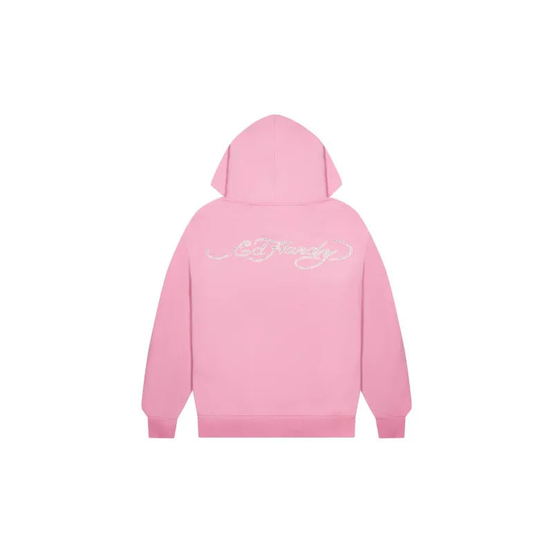 Ed Hardy x Trapstar Trapstar Collaboration FW24 Sweatshirt Unisex Pink-1