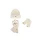 Beige Hats & Caps+Beige Scarf+Beige Glove