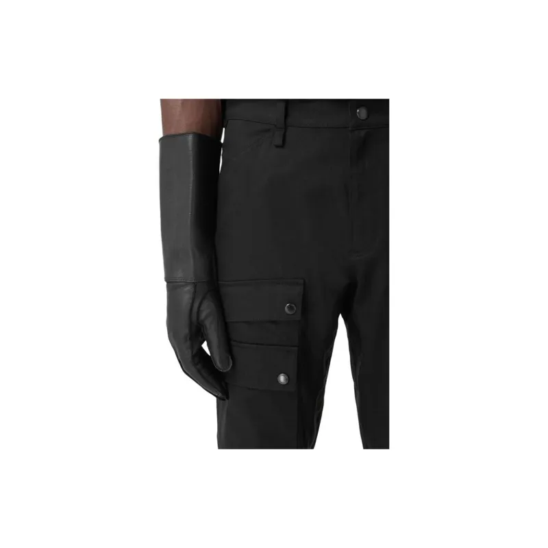 Burberry Embroidered Logo Cotton Cargo Pants-5