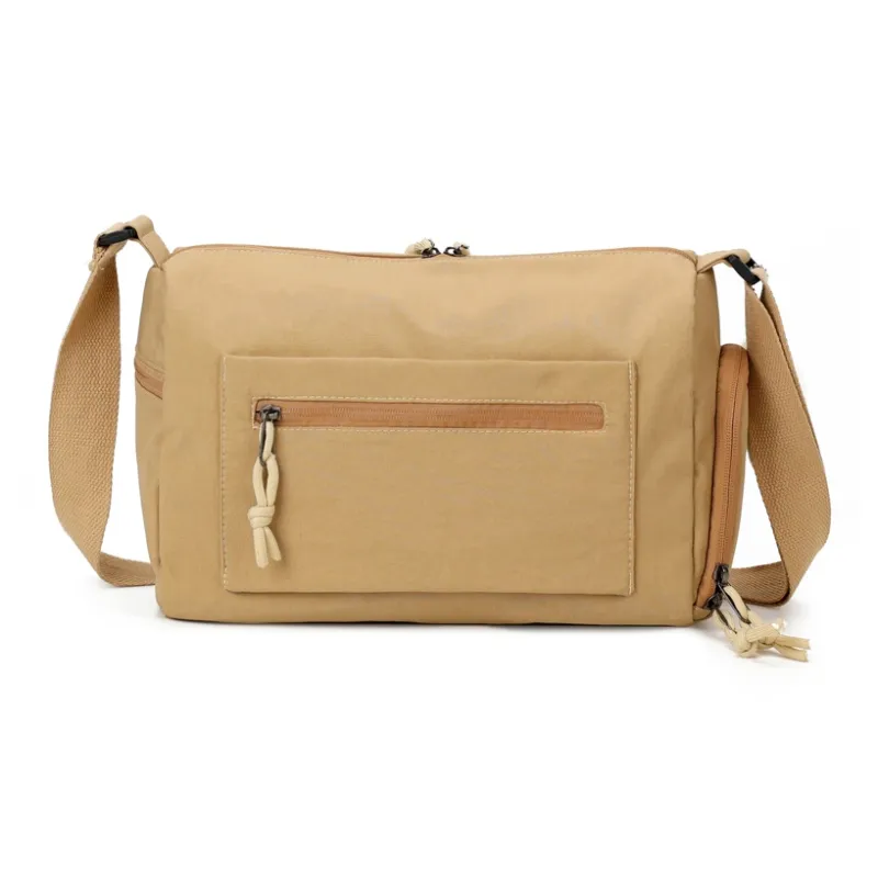 Ceion Keust Oxford Versatile Crossbody Bag Regular Unisex Black/Khaki-2