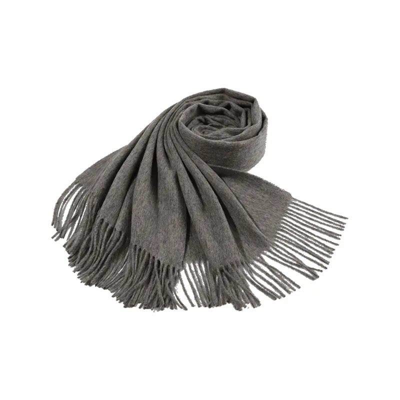 Shanghai Story Sheep Wool Knit Scarves Women's Red Shawl-5