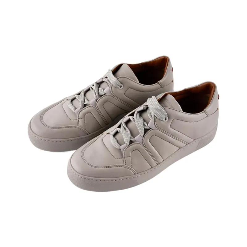 Zegna Tiziano Wear-Resistant Low-Top Skateboard Shoes Men's Light Gray-4