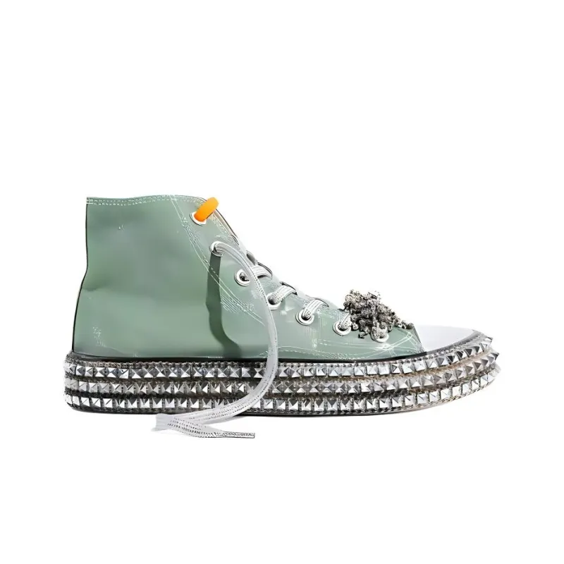 FREE PEOPLE Cruise High-Top Skateboard Shoes Women's Green-1
