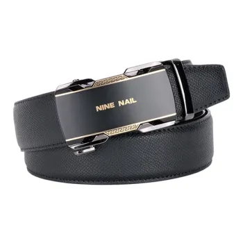 NINE NAIL Cow Leather Leather Belts Men's Width  3.5cm