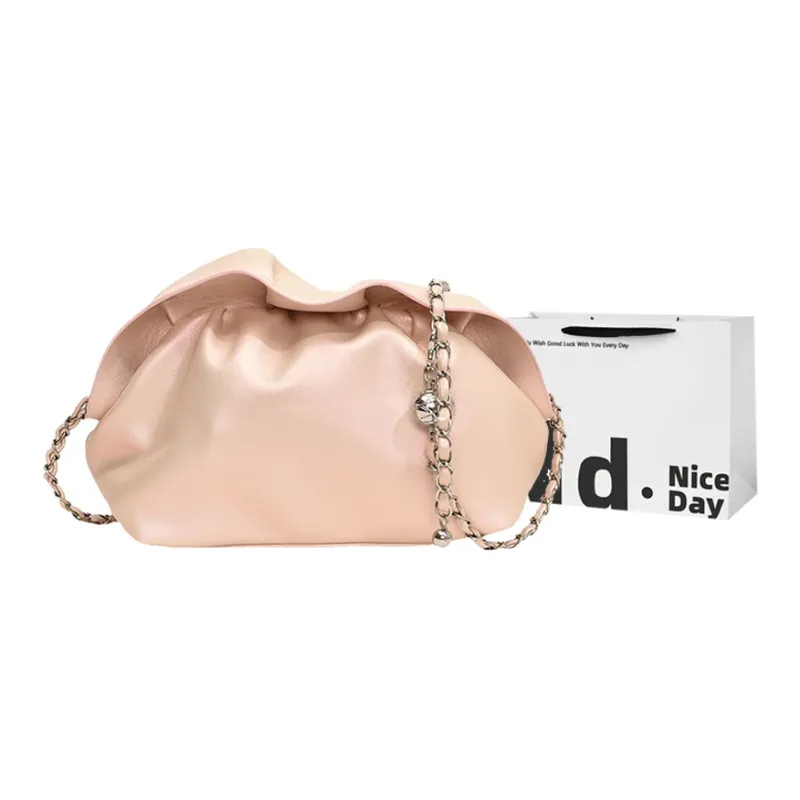 SWIMADE PU Crossbody Bag Women's Pearl White/Pearl Pink/Black/Silver-5